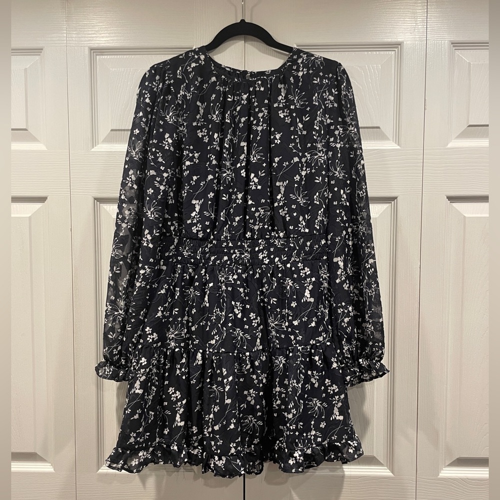 Lulu’s Navy Blue and White Dress